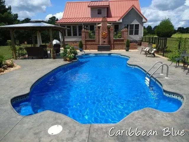 Caribbean blue swimming pool
