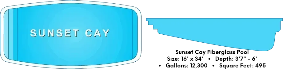 Sunset Cay Fiberglass Pool
