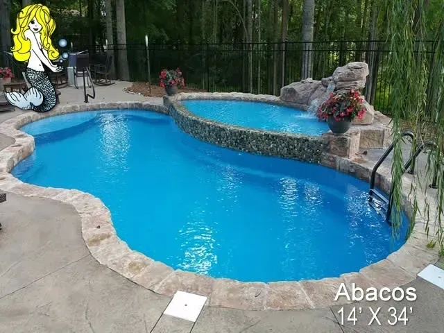 A large blue Abacos swimming pool.