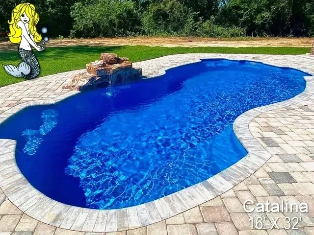 A large blue Catalina swimming pool.