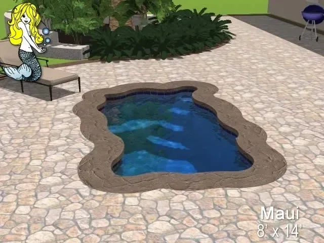 A drawing of a Maui pool.