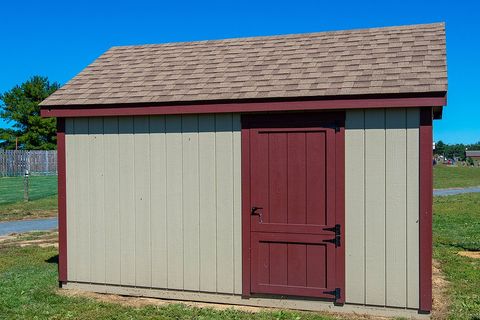 newly installed outdoor shed