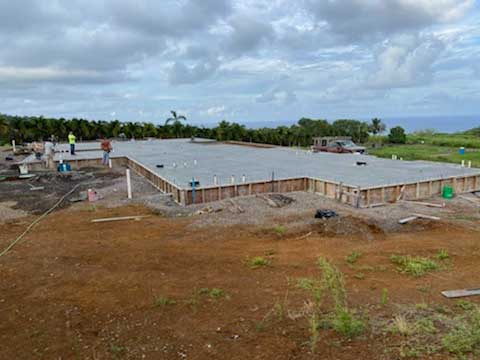 Large Concrete Foundation — Keaau, HI — Kekahu Concrete LLC