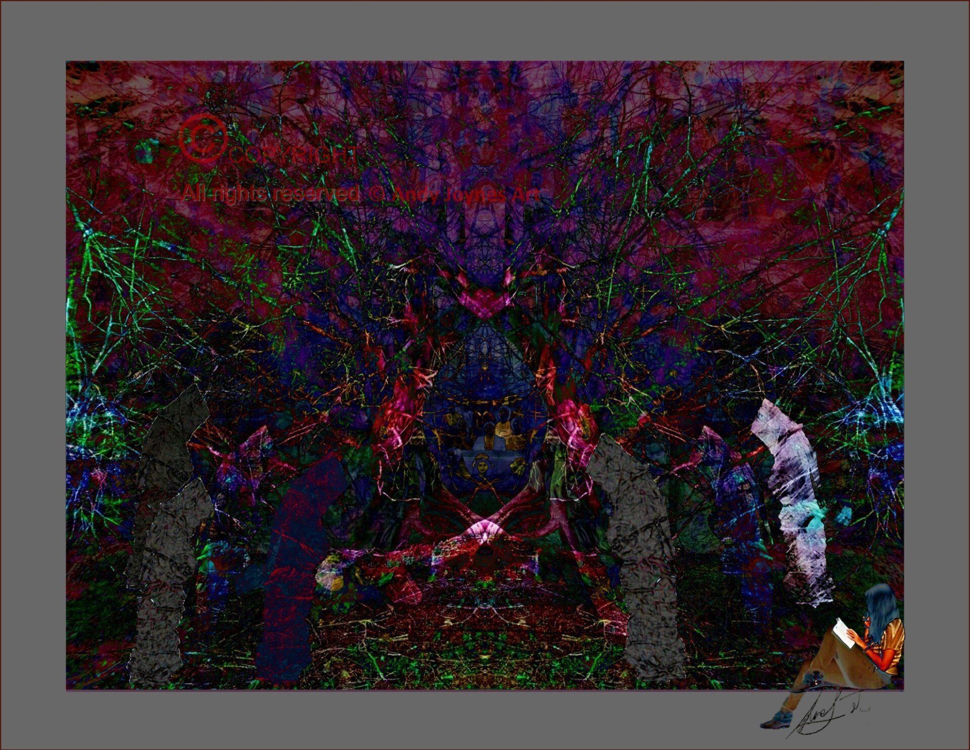 A woodland abstract image of ancient nature