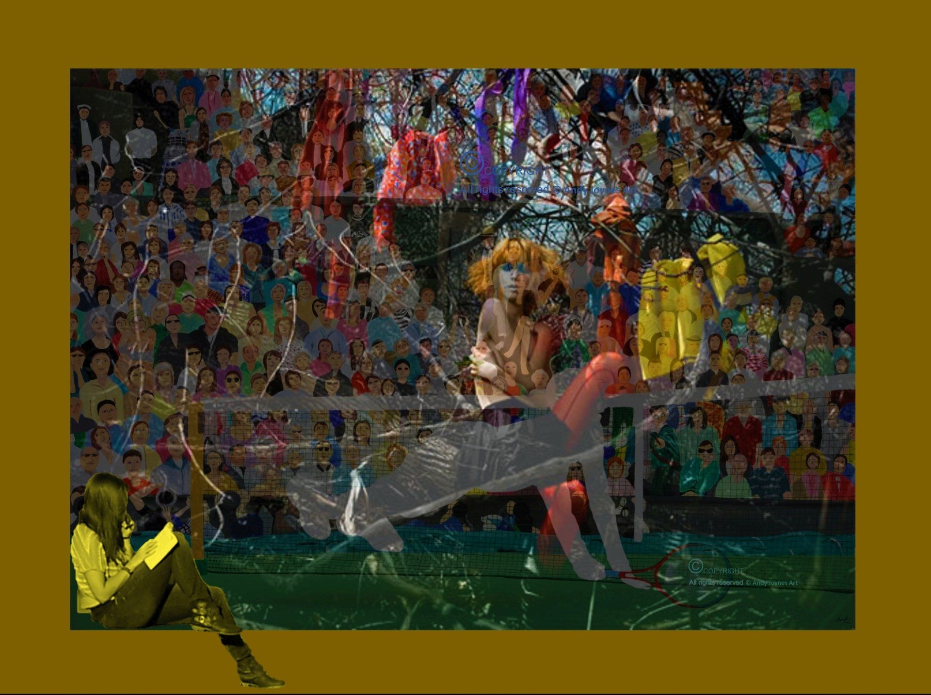 A surreal image of confused dream images