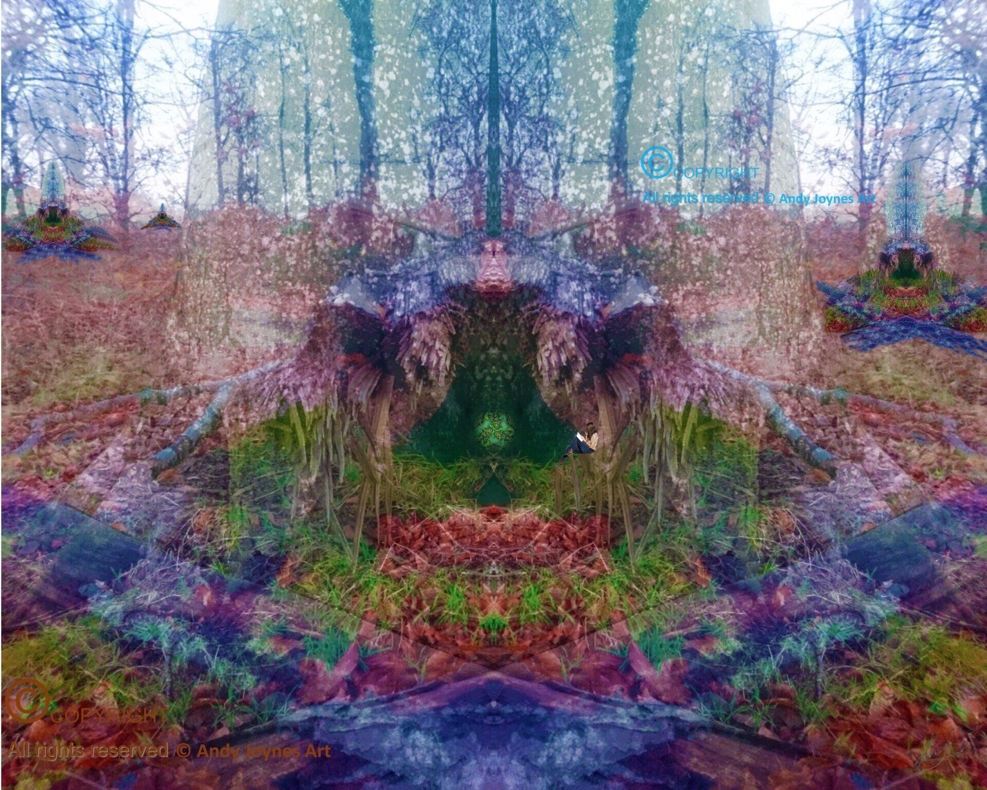 A surreal image of the woodland fighting back