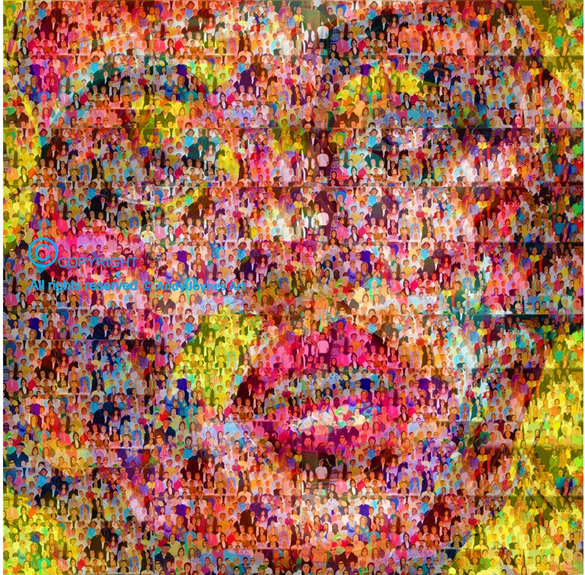 An abstract portrait of Marilyn Munroe