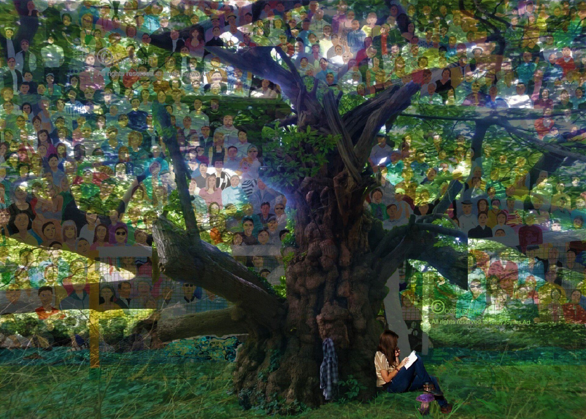 A thousand year old Yew tree on the site of Sabrina the river God