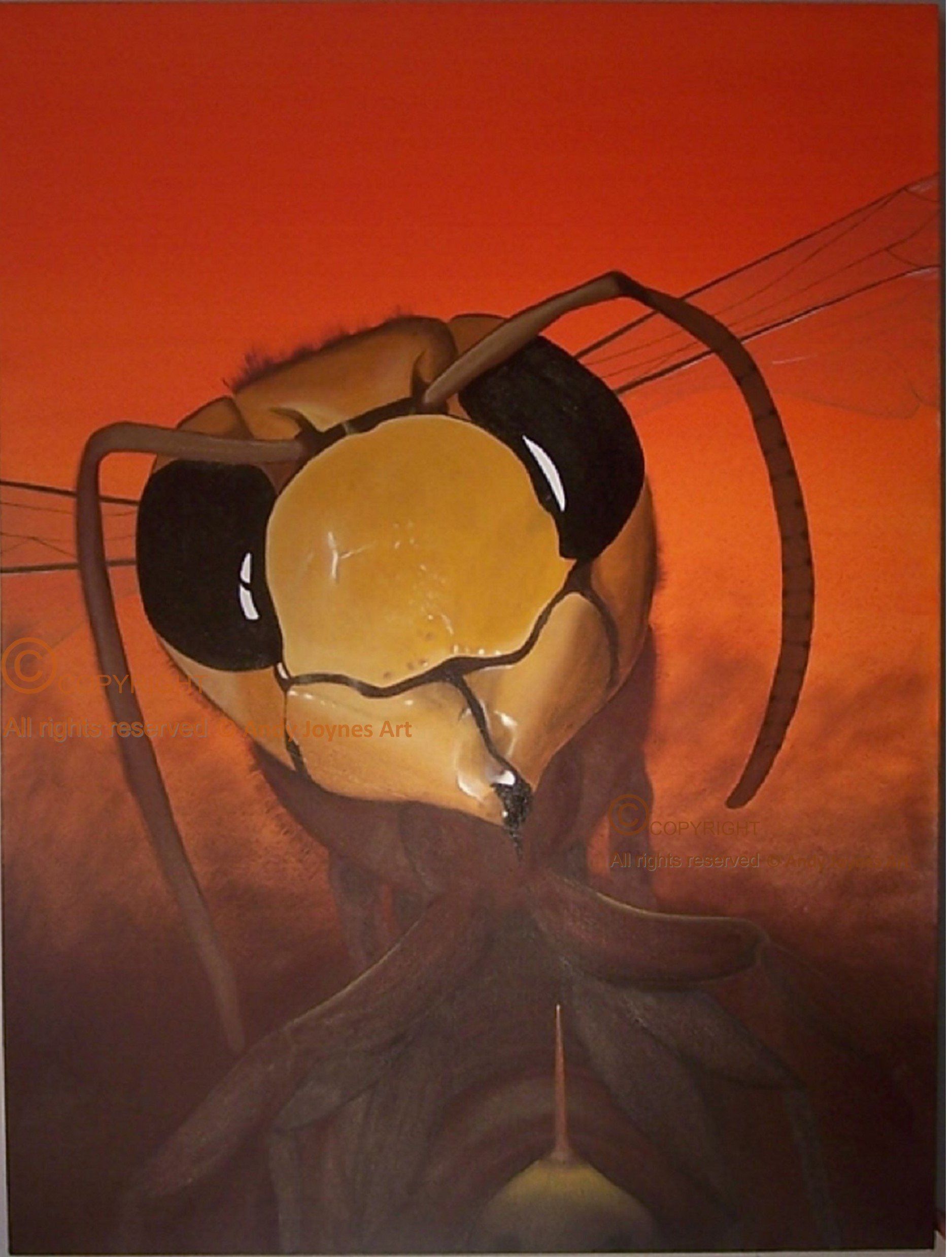 A surreal portrait of a queen Hornet