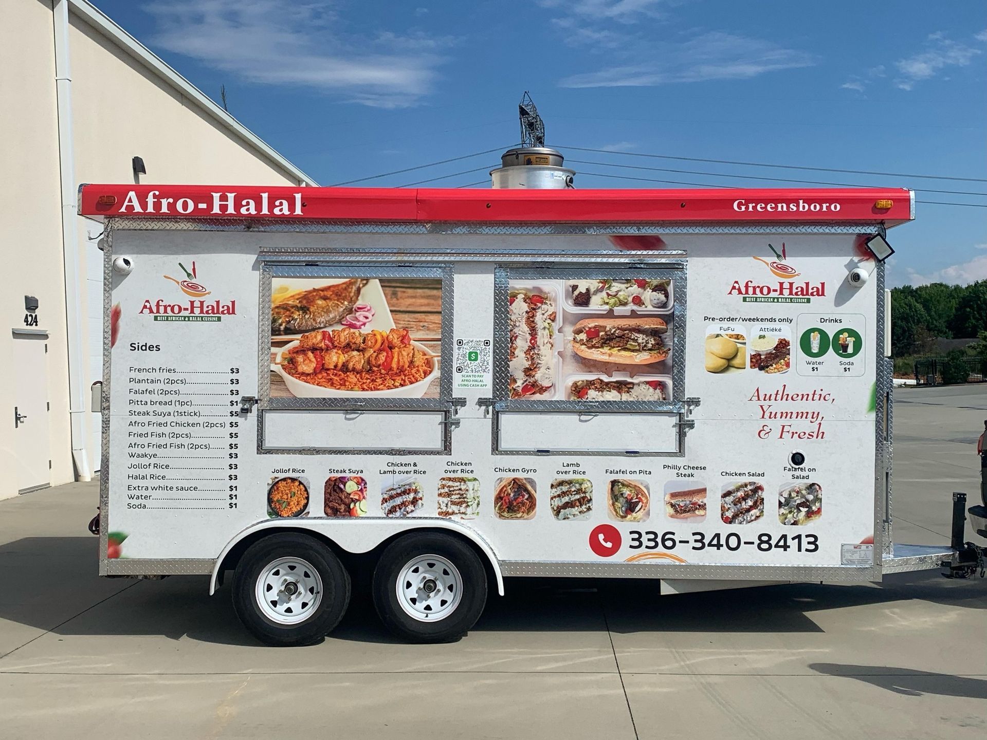 Food Trailer Wrap Install in Charlotte, NC