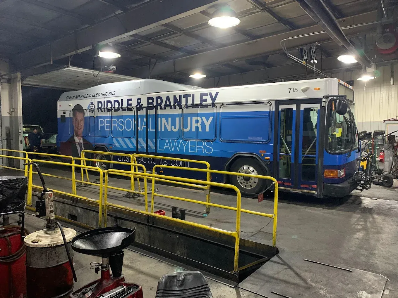 Bus wrap installation near Charlotte, NC