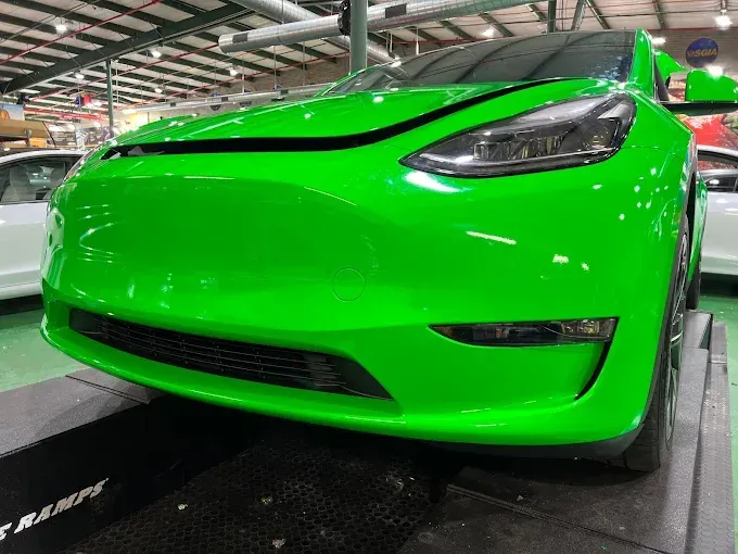 Custom Tesla Vehicle Wrap in Lake Norman, NC Custom Tesla Vehicle Wrap in Lake Norman, NC