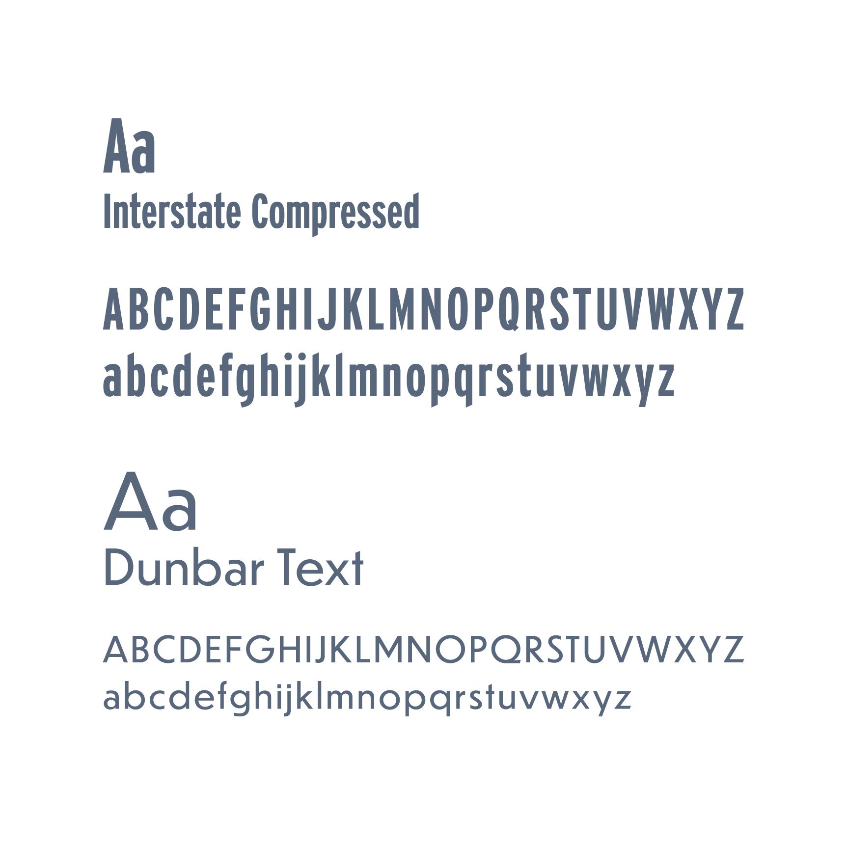 Two font samples: 
