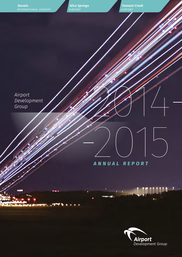The cover of the annual report for the airport for the year 2018-19