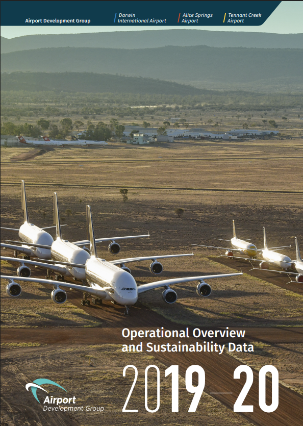 The cover of the operational overview and sustainability data for 2019