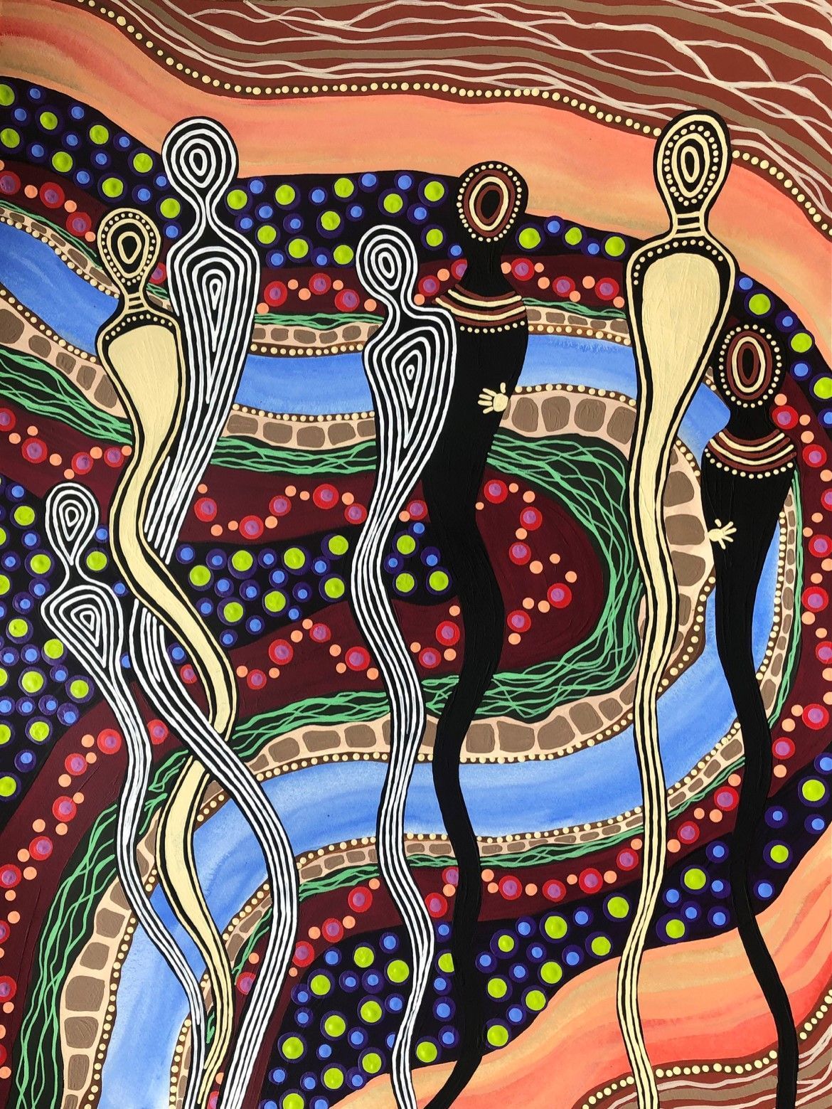 An Australian Aboriginal Art Journey of travellers