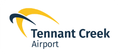 The logo for tennant creek airport is yellow and blue.