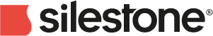 Silestone logo with a red square and black text.