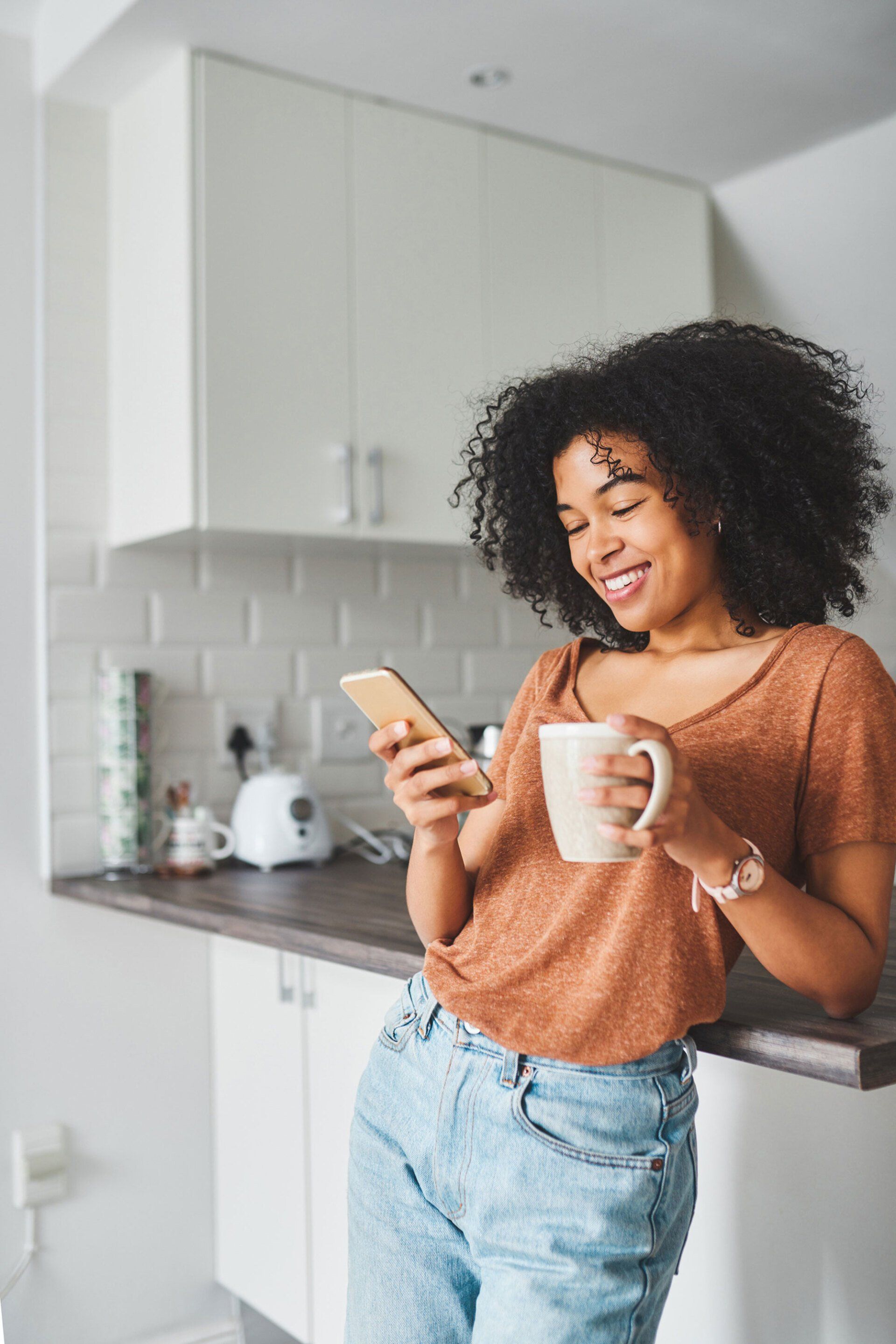 Photo of a person texting- click to contact us