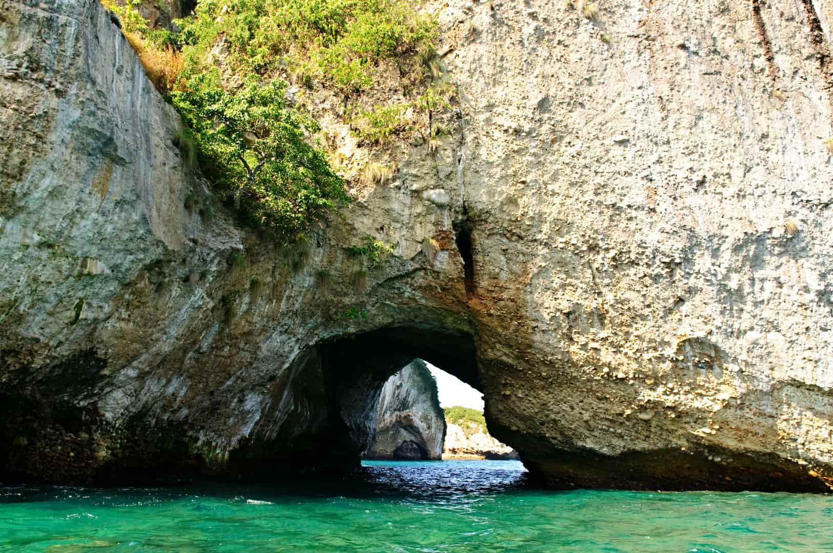 There is a cave in the middle of the ocean.