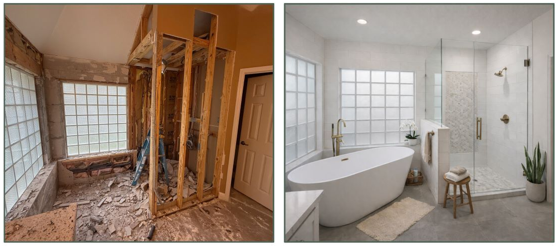 W3 renovation example Beautiful master bath renovation by W3 Residential