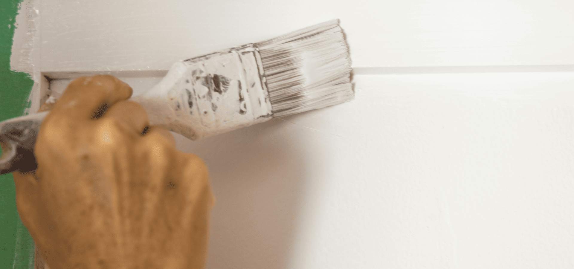 Cutting in the top of the walls where they meet the ceiling