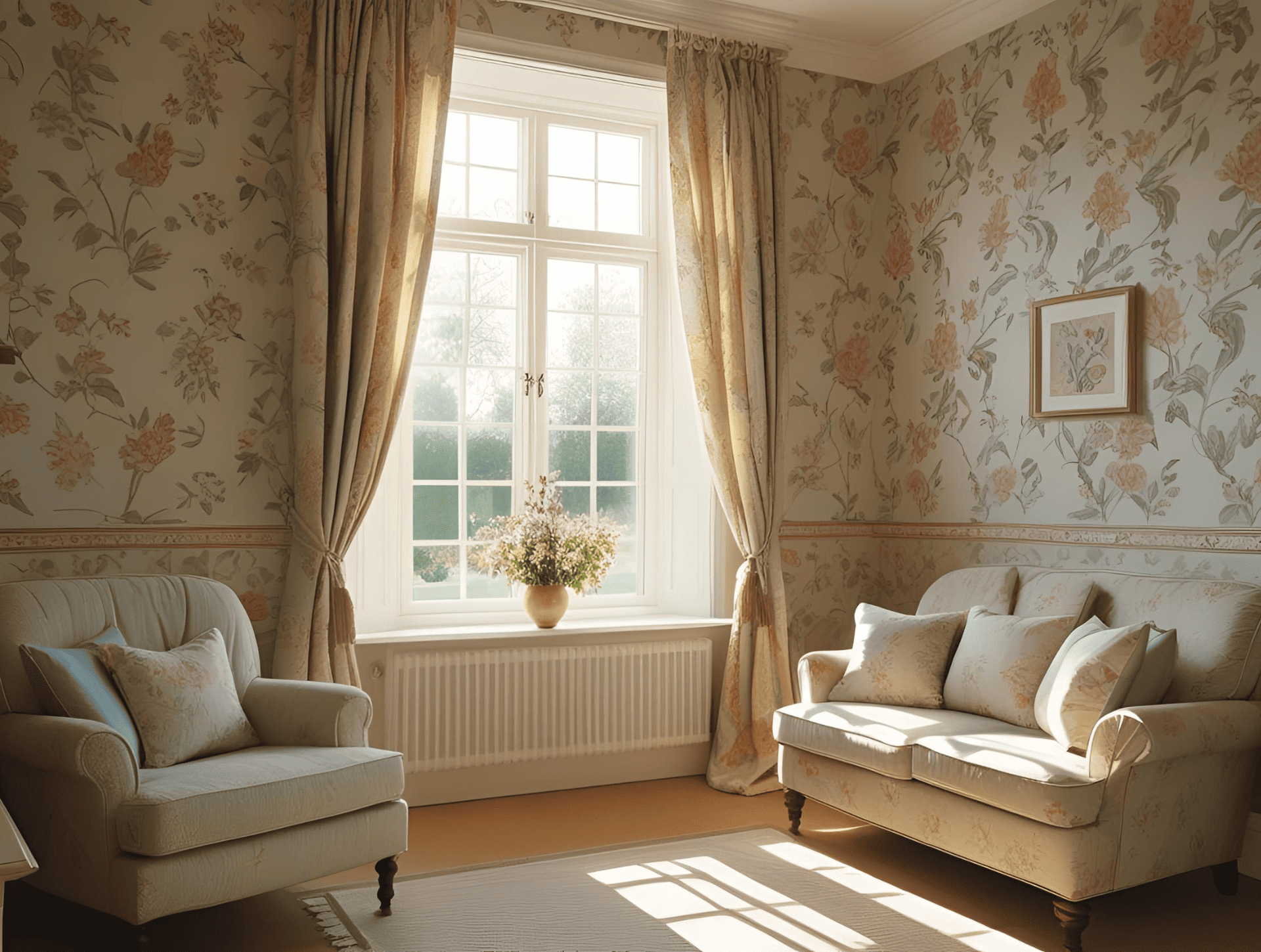 Wallpaper with roses and other flowers on it