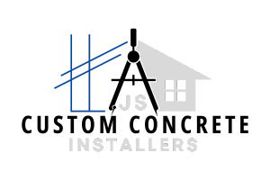 A logo for a company called JS Custom Concrete Installers