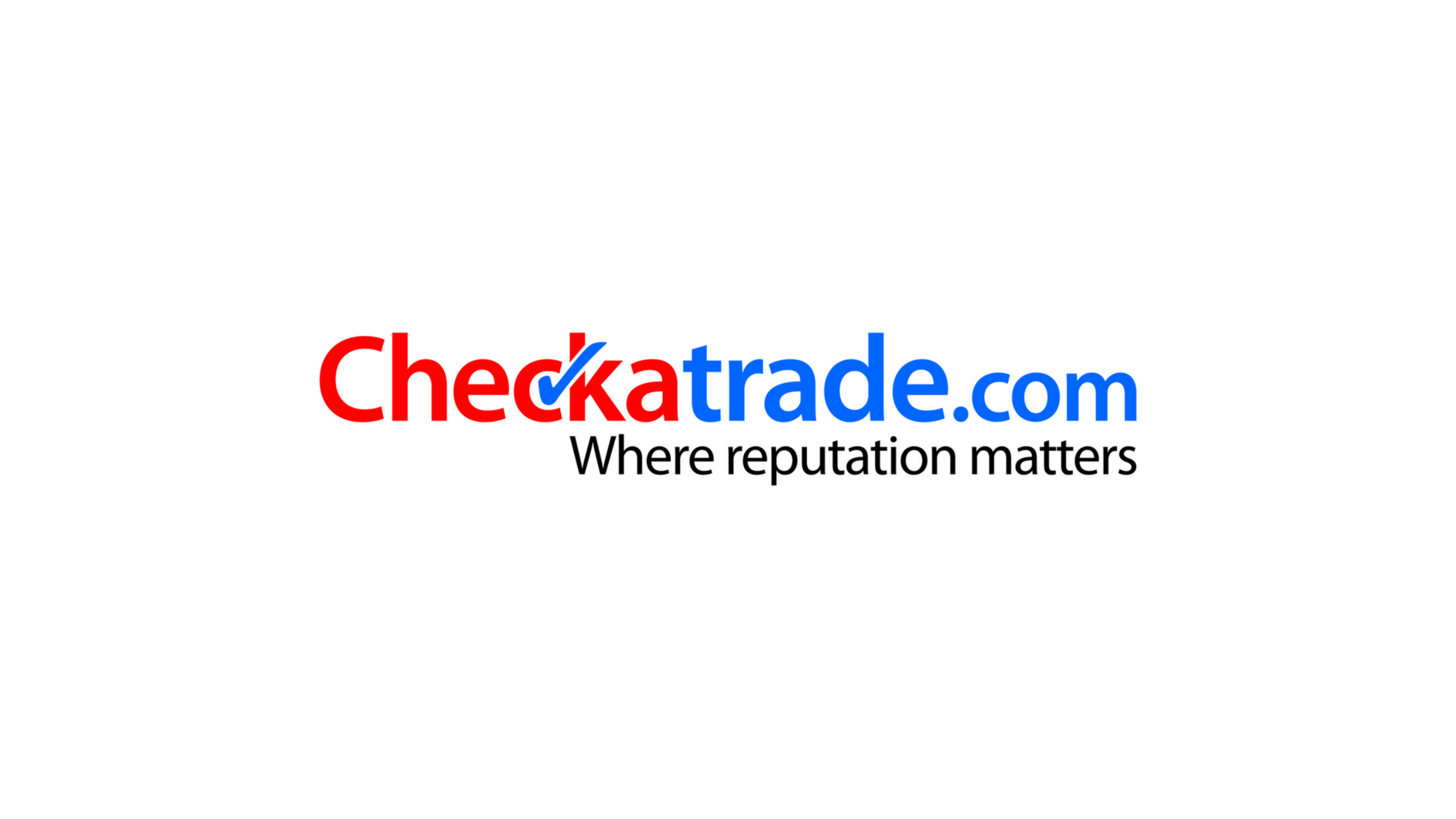 Checkatrade.com logo, red and blue text with a checkmark.