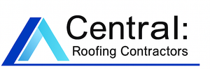 Logo: Blue roof icon with 