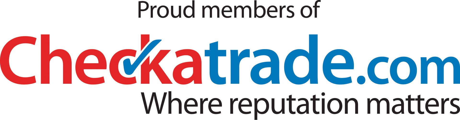 A logo for checkatrade.com where reputation matters