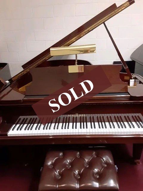 Schimmel 6'9'' Polished Mahogany Salon Grand