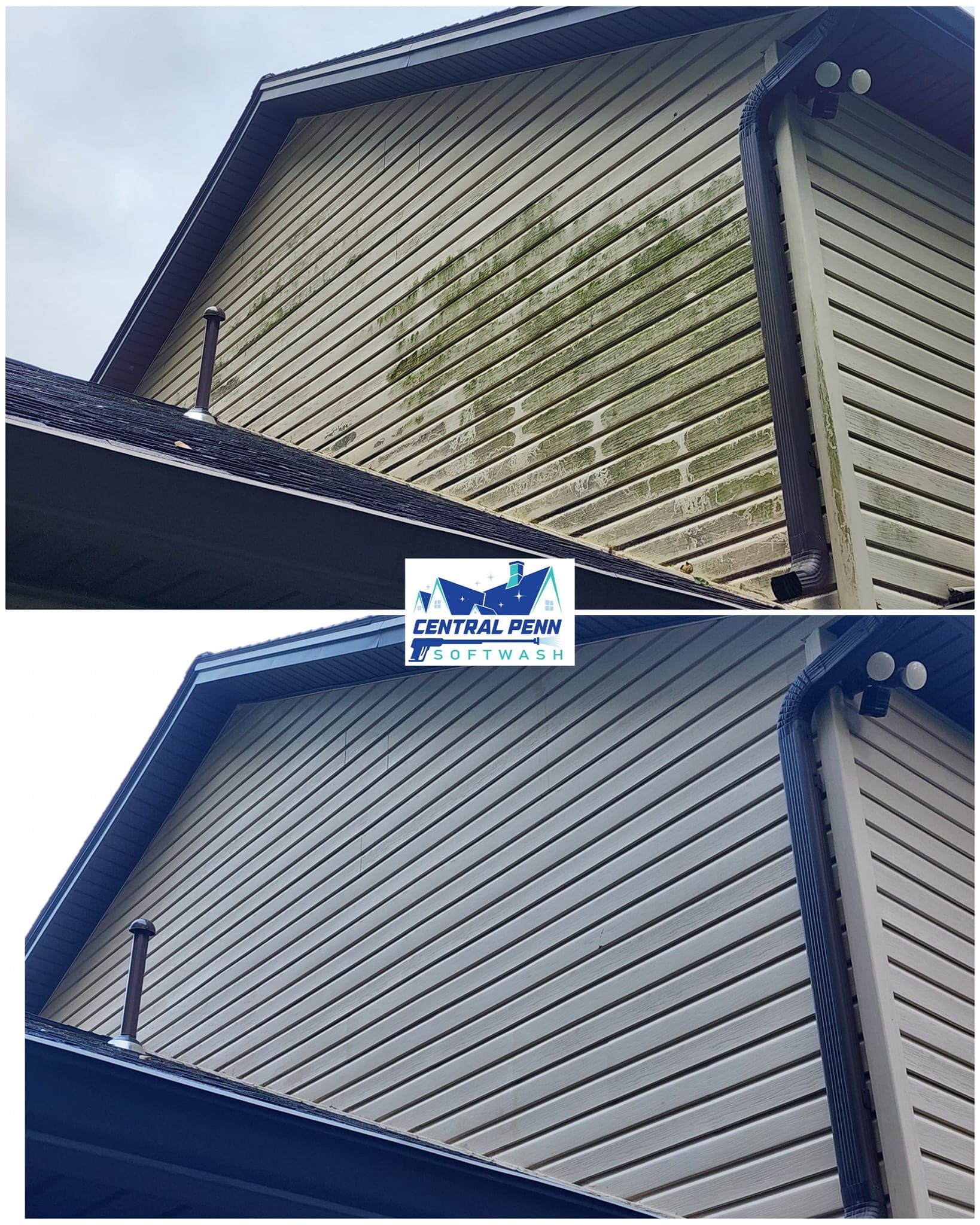 Residential House Siding Cleaned — Central PA — Central Penn Softwash