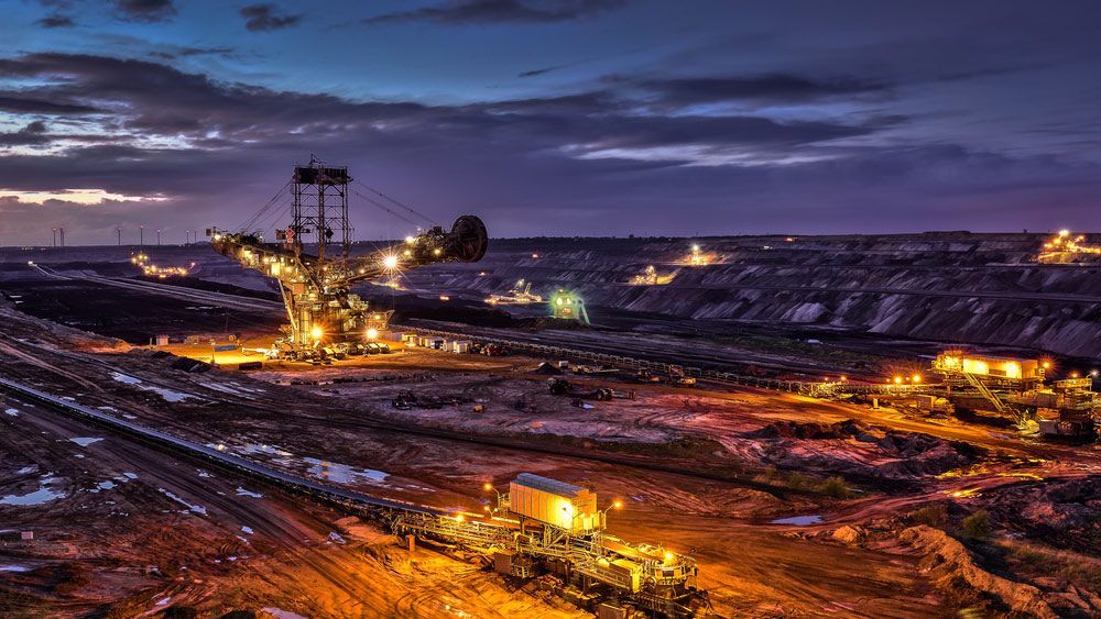 Aerial View Of A Coal Mine At Night — GSA Group In Garbutt, QLD