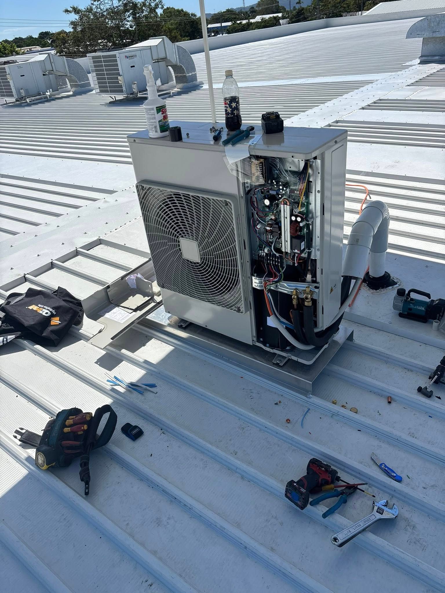 Industrial Electrician Working on Switchboard Upgrade — GSA Group In Garbutt, QLD