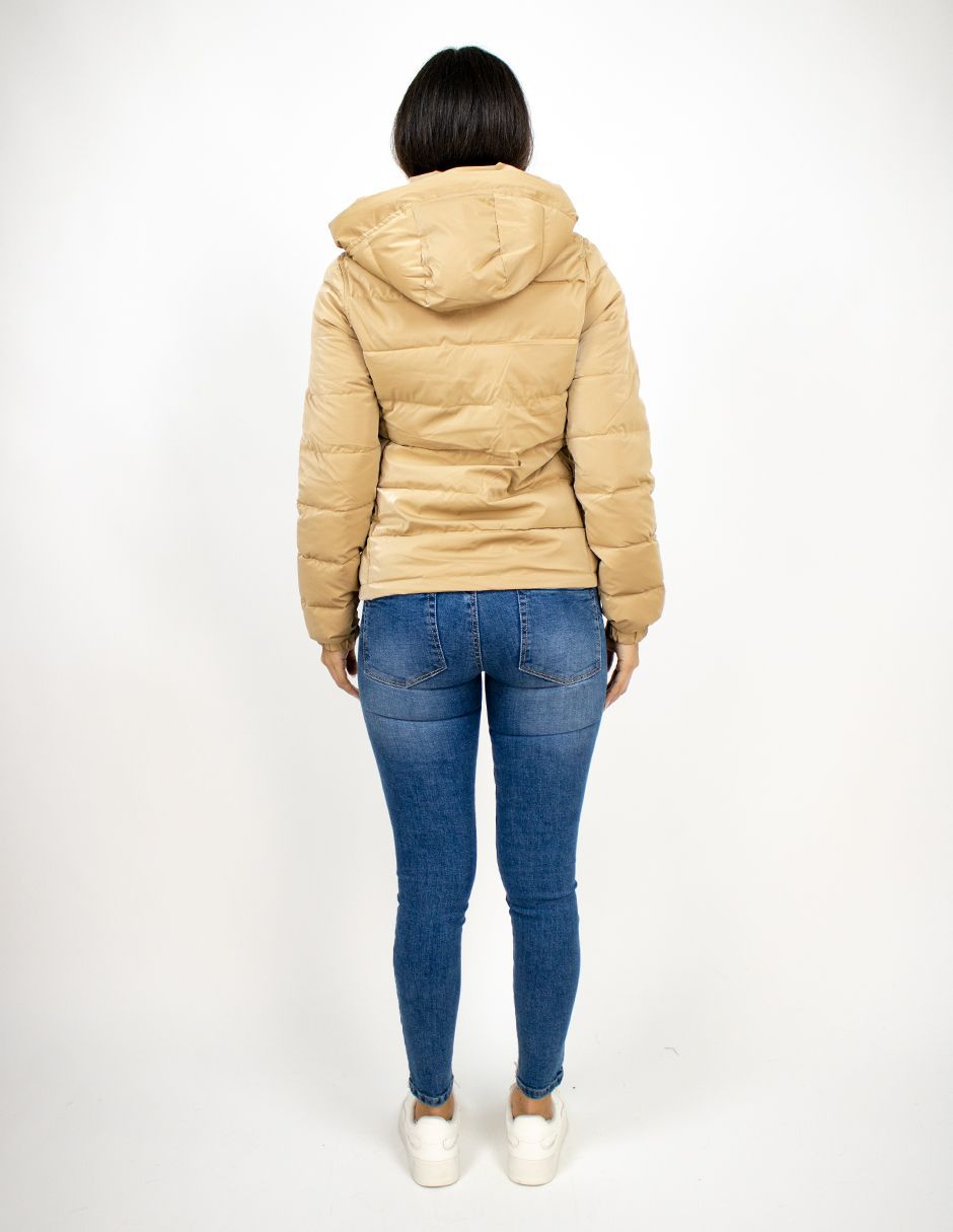 Chamarra Furor Puffer Reversible Poliuretano Poliamida Moka Shiny