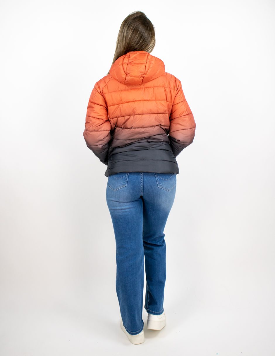 Chamarra Furor Con Capucha Poliamida Rojo Bitono