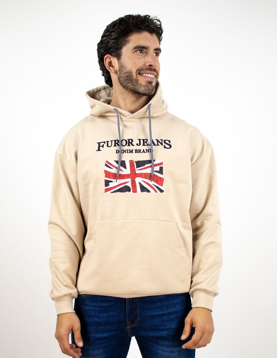 EXCLUSIVO SUBURBIA ROMAKHAKI Sudadera Furor Hoodie Bolso Canguro Poliéster Algodón Khaki