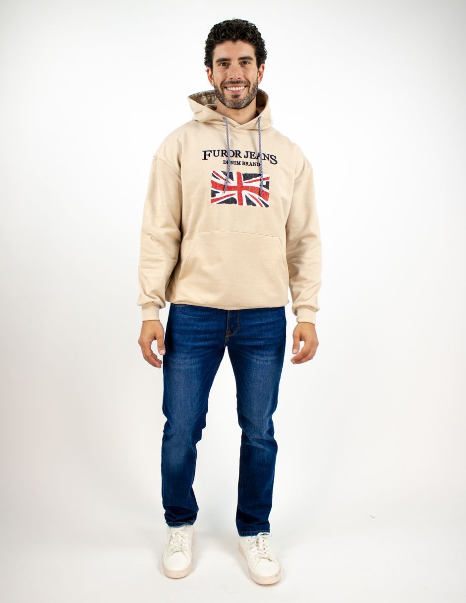 EXCLUSIVO SUBURBIA ROMAKHAKI Sudadera Furor Hoodie Bolso Canguro Poliéster Algodón Khaki