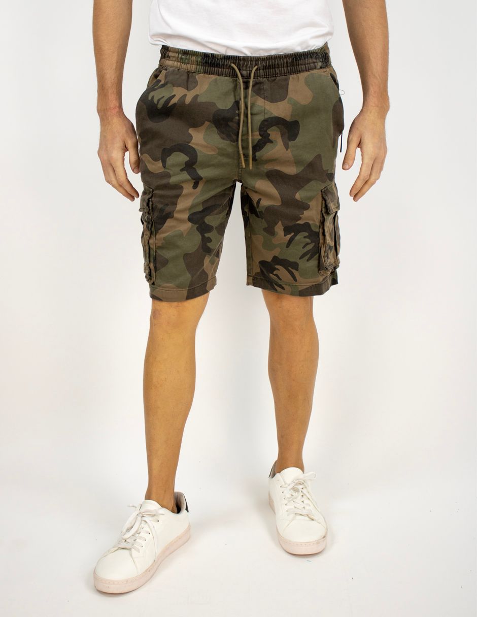 EXCLUSIVO BOUTIQUES  T13800025 Bermudas Furor Cargo Slim Olivo Camuflaje