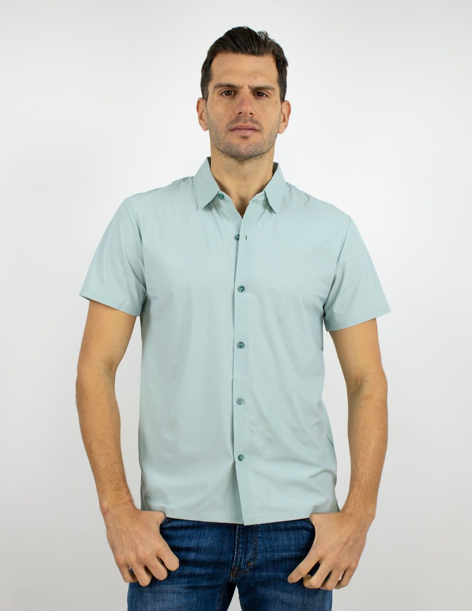 EXCLUSIVO BOUTIQUES T10404843 Camisa Furor Manga Corta Verde