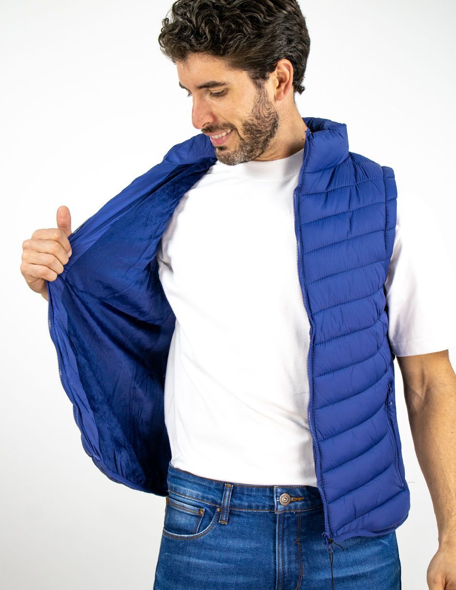 EXCLUSIVO BOUTIQUES T10700351 Chaleco Furor Puffer Cuello Alto Regular Fit Poliamida Índigo