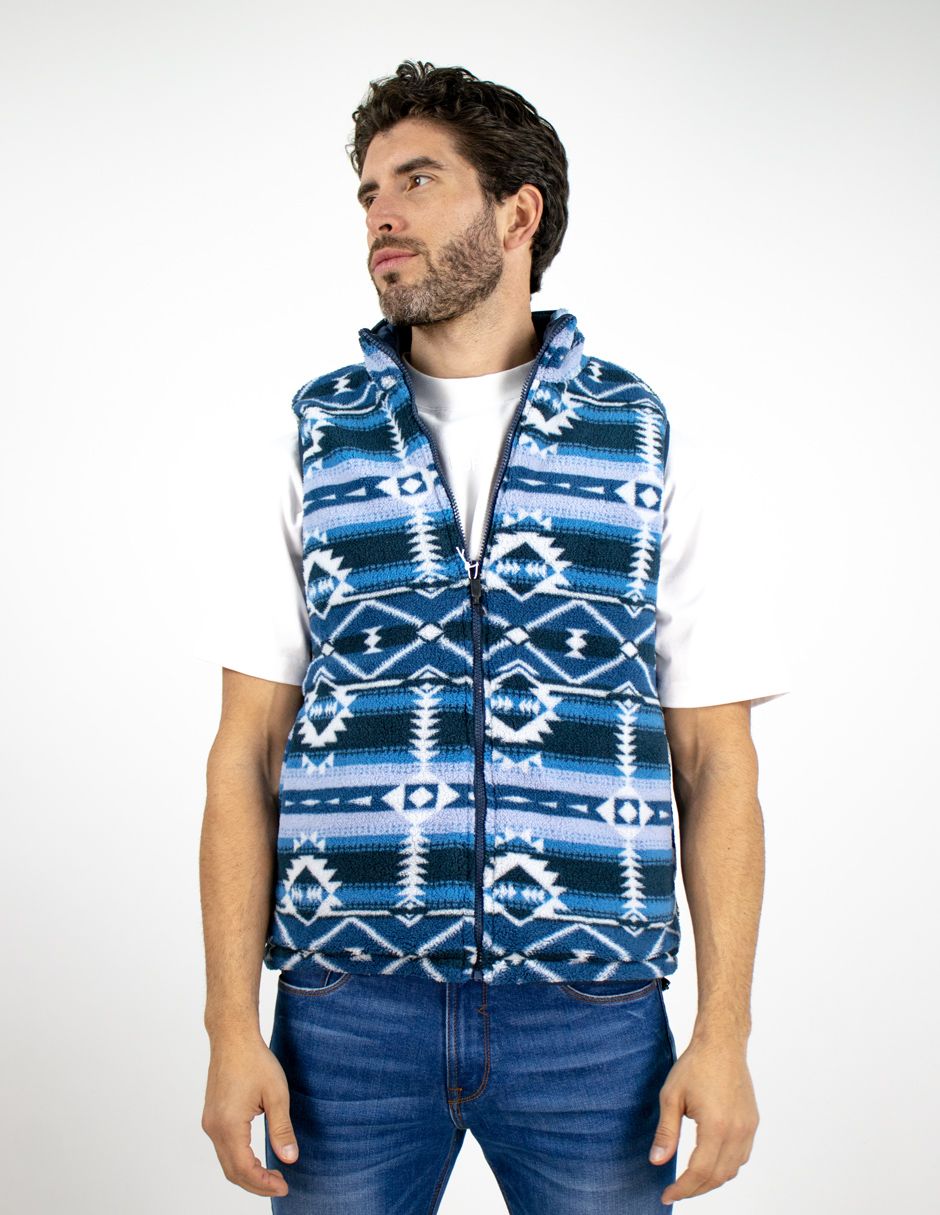 EXCLUSIVO BOUTIQUES T10700353 Chaleco Furor Doble Vista Slim Fit Poliéster Marino