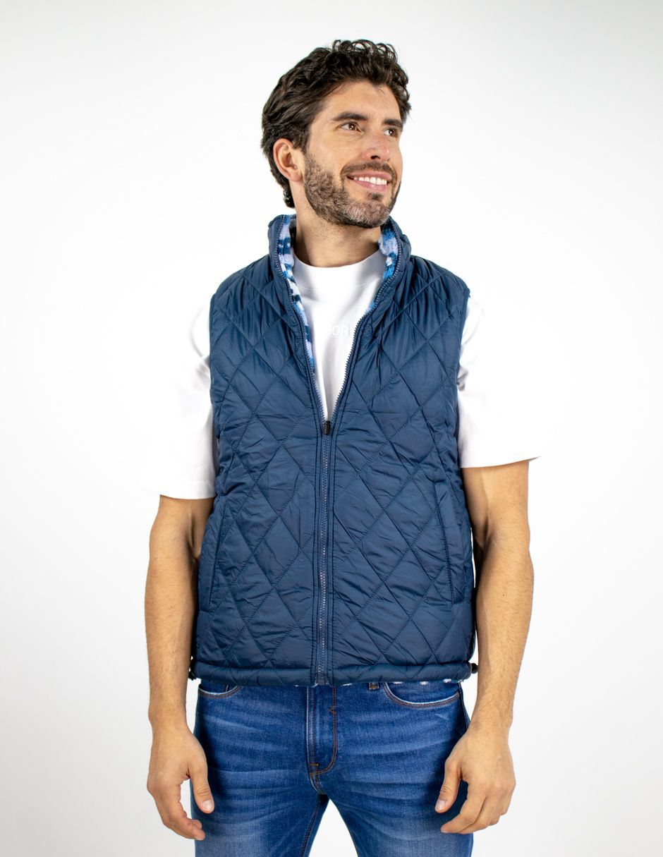 EXCLUSIVO BOUTIQUES T10700353 Chaleco Furor Doble Vista Slim Fit Poliéster Marino