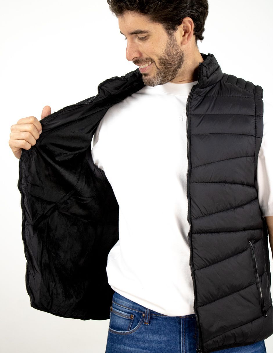 EXCLUSIVO BOUTIQUES T10700354 Chaleco Furor Puffer Cuello Alto Plus Poliamida Negro