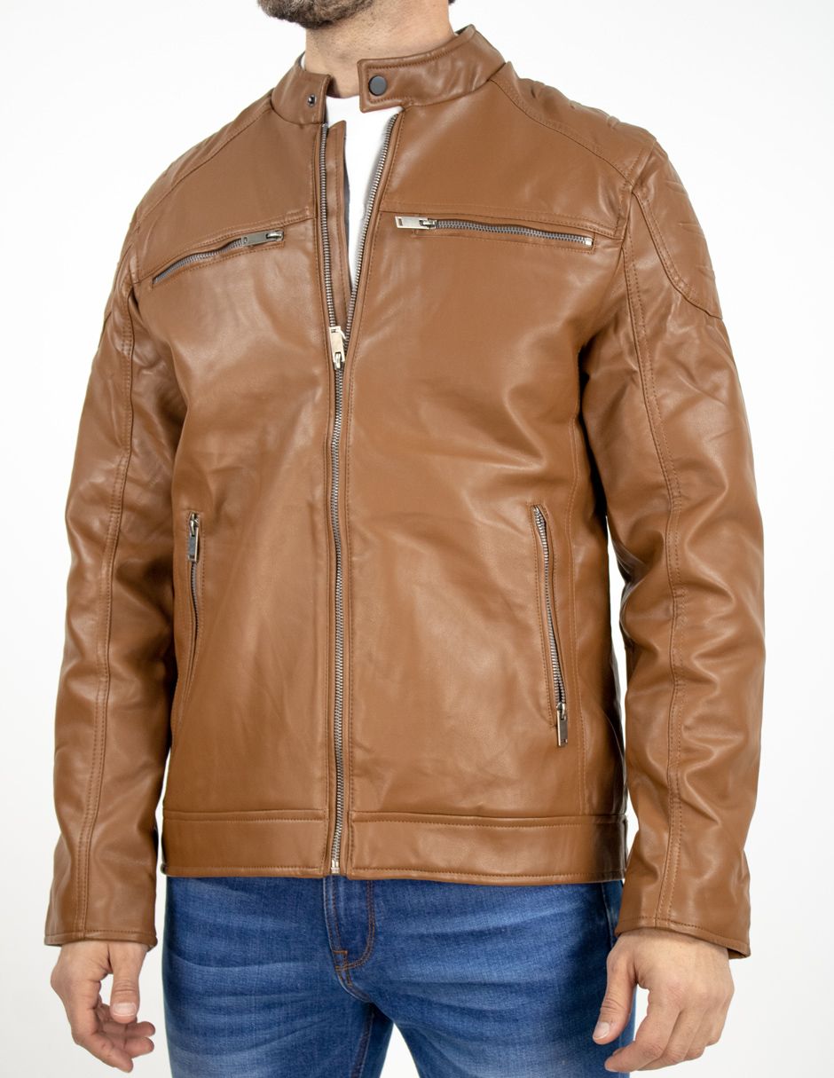 EXCLUSIVO BOUTIQUES T10601451 Chamarra Furor Biker Poliuretano Chocolate
