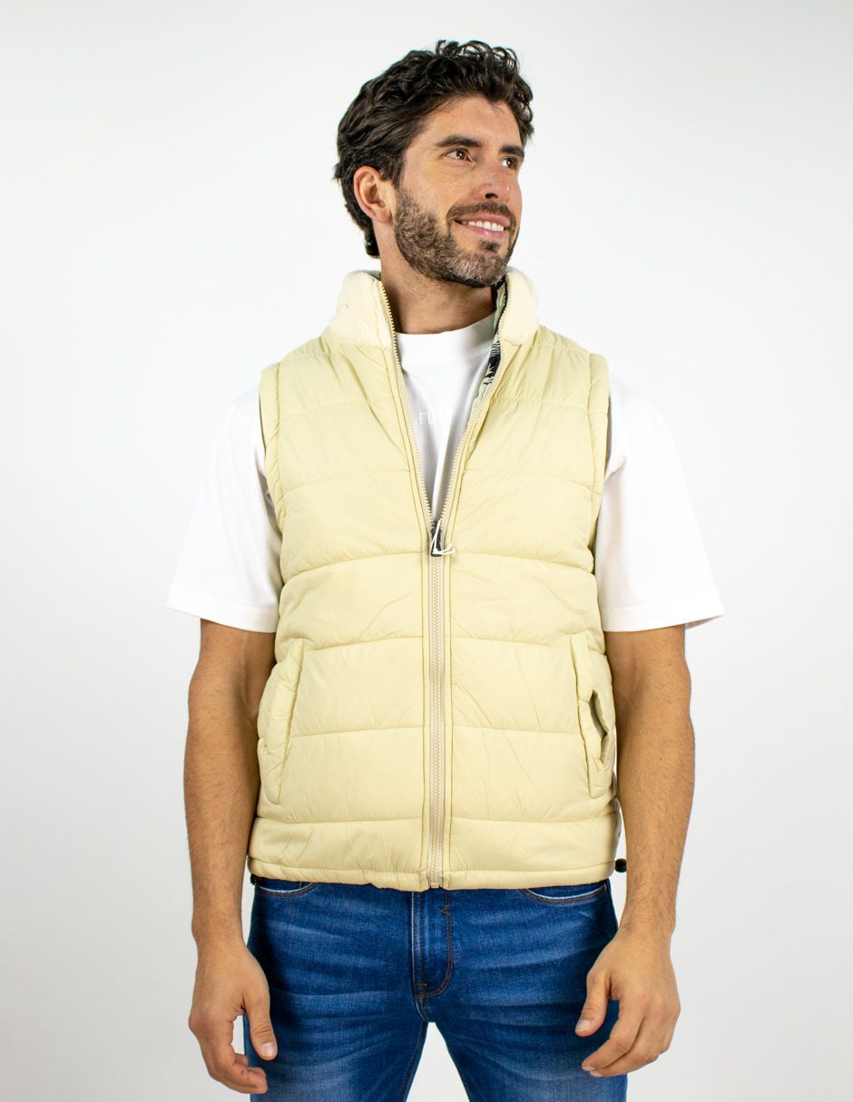 EXCLUSIVO BOUTIQUES T10700352 Chaleco Furor Doble Vista Slim Fit Poliéster Beige