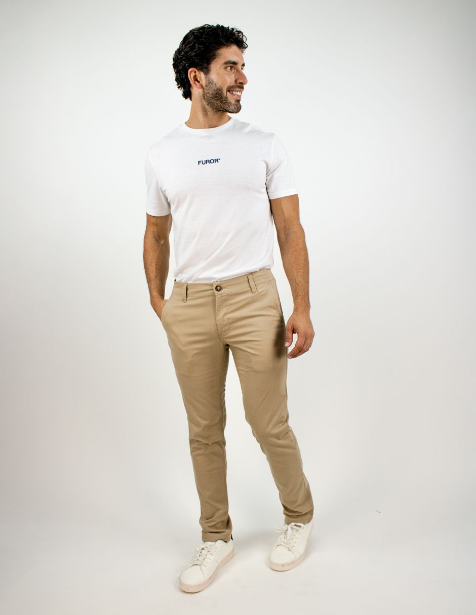 EXCLUSIVO SUBURBIA CHINORCBEIGE Pantalón Furor Chino Gabardina Beige
