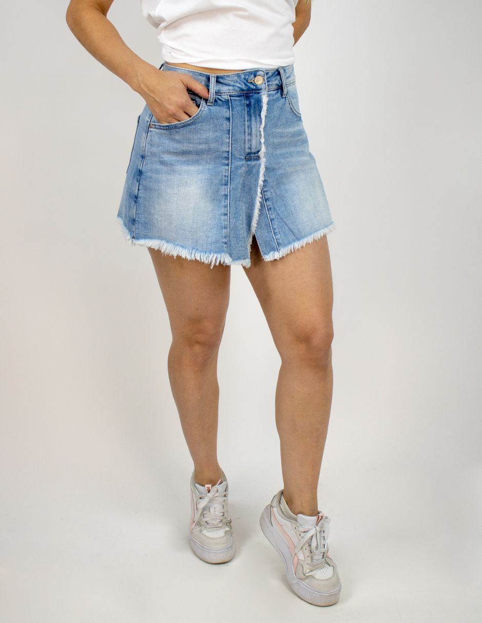 EXCLUSIVO SUBURBIA 2622 Falda Short Furor Mezclilla Vintage Stone
