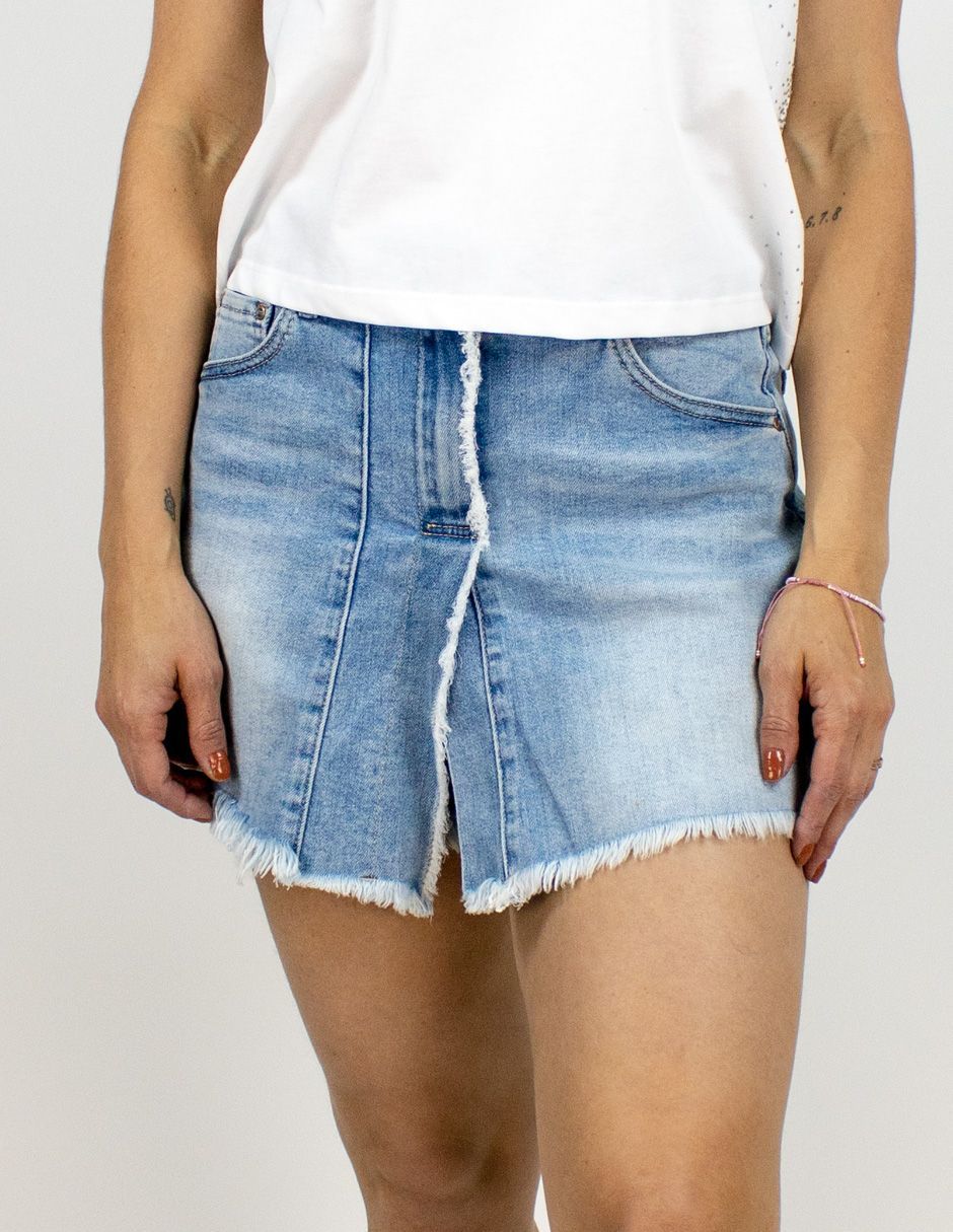 EXCLUSIVO SUBURBIA 2622 Falda Short Furor Mezclilla Vintage Stone
